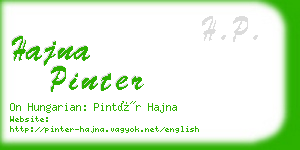 hajna pinter business card